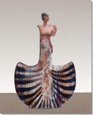 Módní přehlídka, keramika, v.60 cm